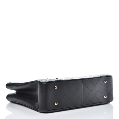 Chanel Calfskin Quilted Large CC Shopping Tote Black 4 of 7