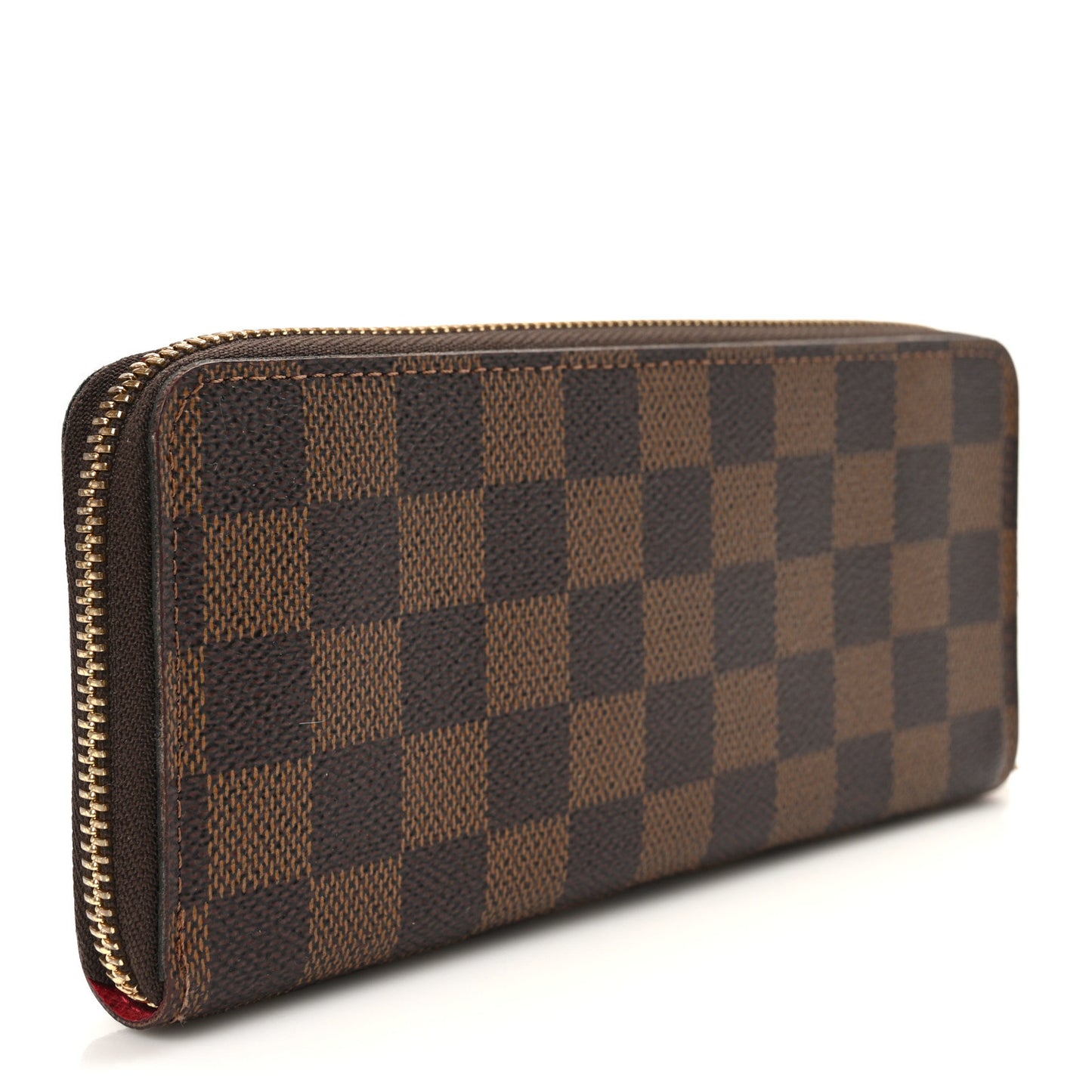 Damier Ebene Clemence Wallet Cherry