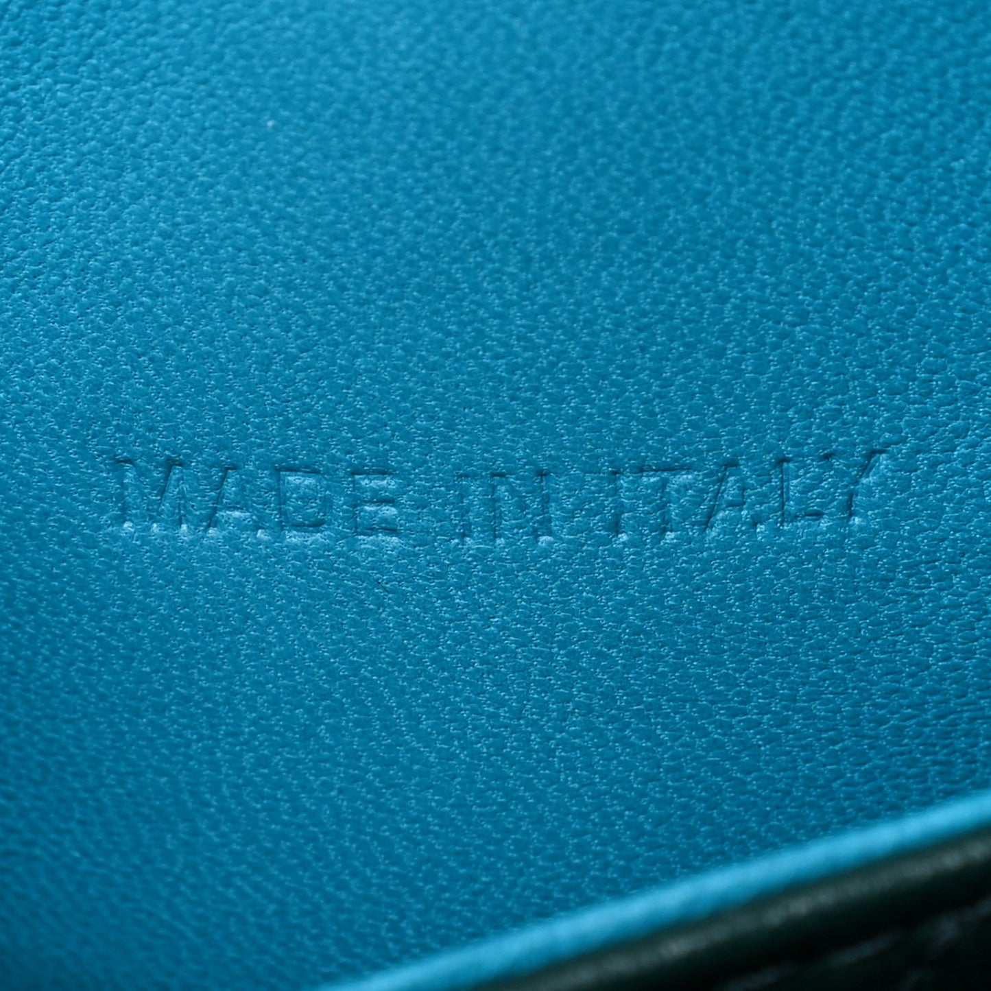 Lambskin Cannage Mini New Lock Pouch Blue