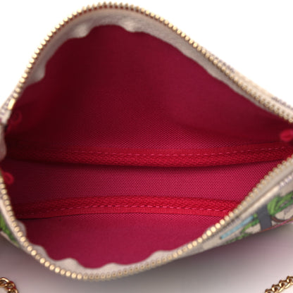 Louis Vuitton Damier Azur 2021 Christmas Animation Hollywood Mini Pochette Accessories Fuchsia 5 of 8
