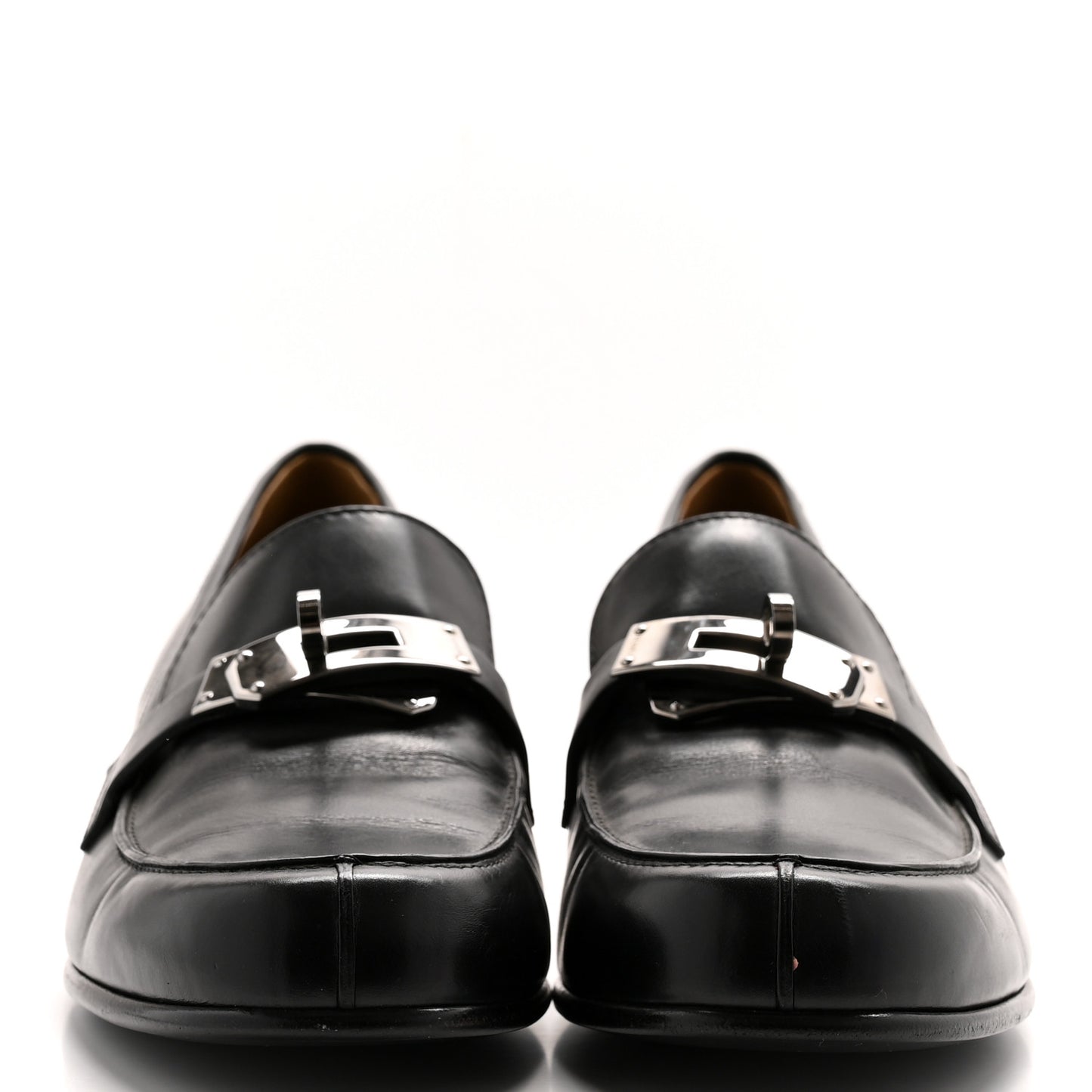 Calfskin Womens Kelly Loafers 40 Black