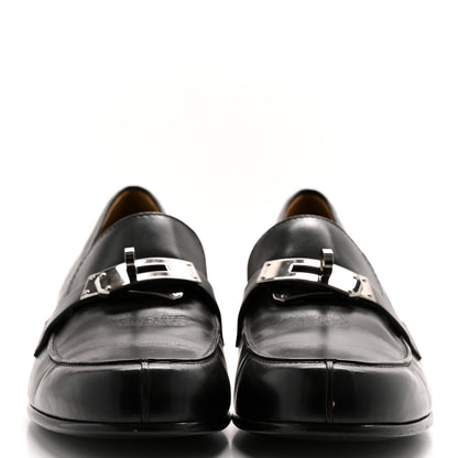 Hermes Calfskin Womens Kelly Loafers 40 Black 3 of 10