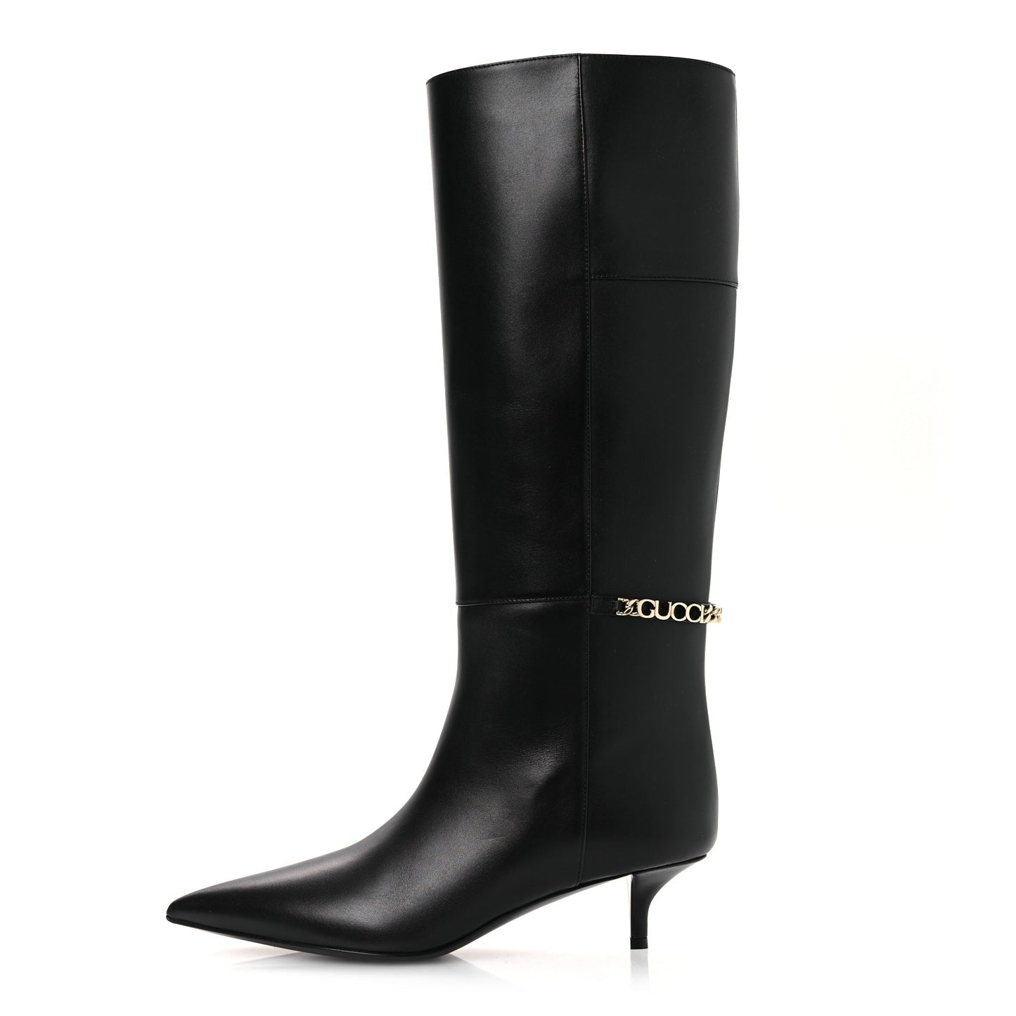 Calfskin Signoria Knee High Boots 38 Black