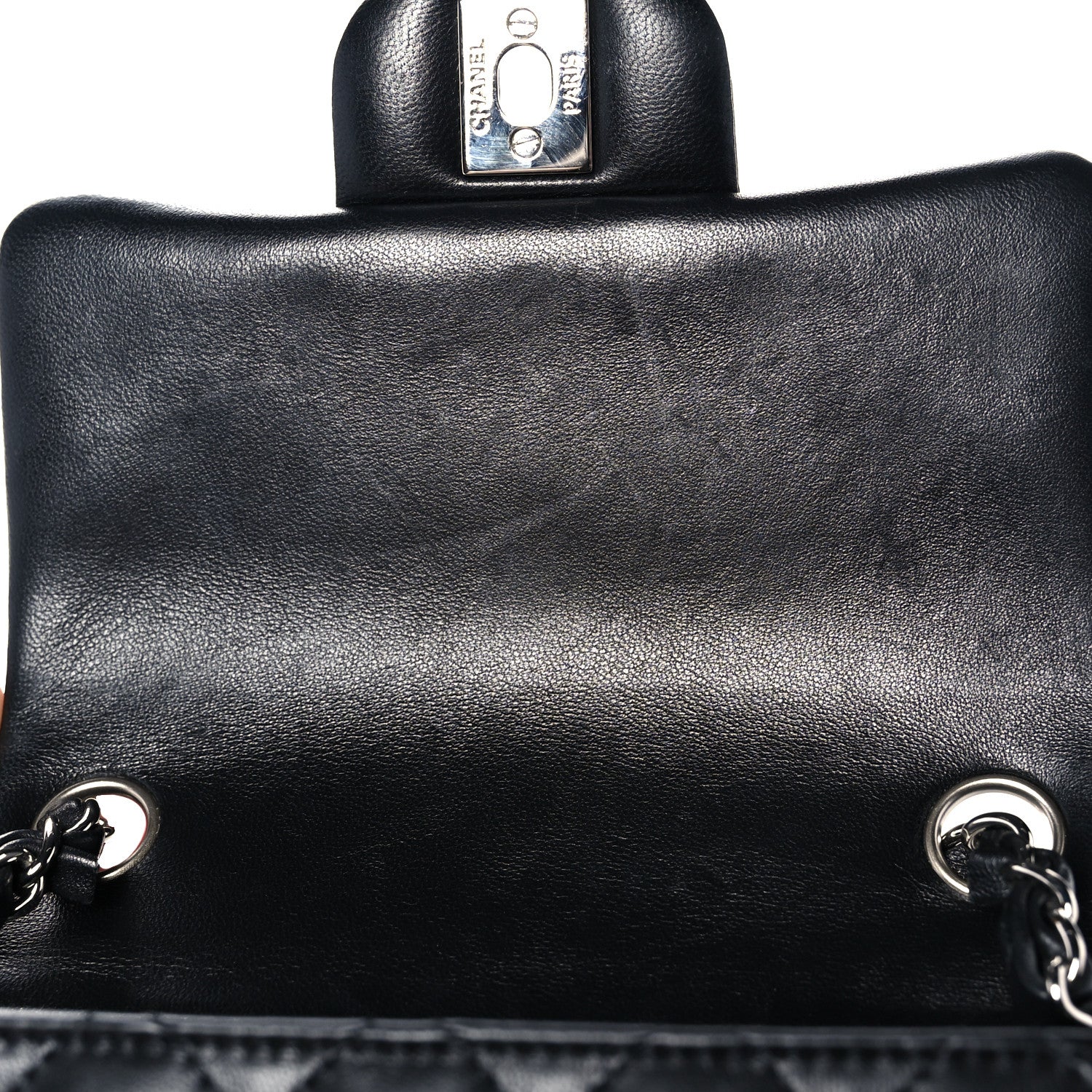 Chanel Lambskin Quilted Mini Square Flap Black 10 of 14
