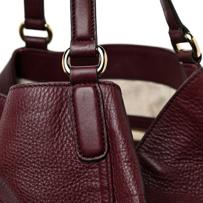 Gucci Pebbled Calfskin Medium Soho Shoulder Bag Bordeaux 14 of 24