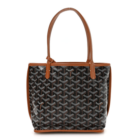 Goyardine Reversible Mini Anjou Black Gold