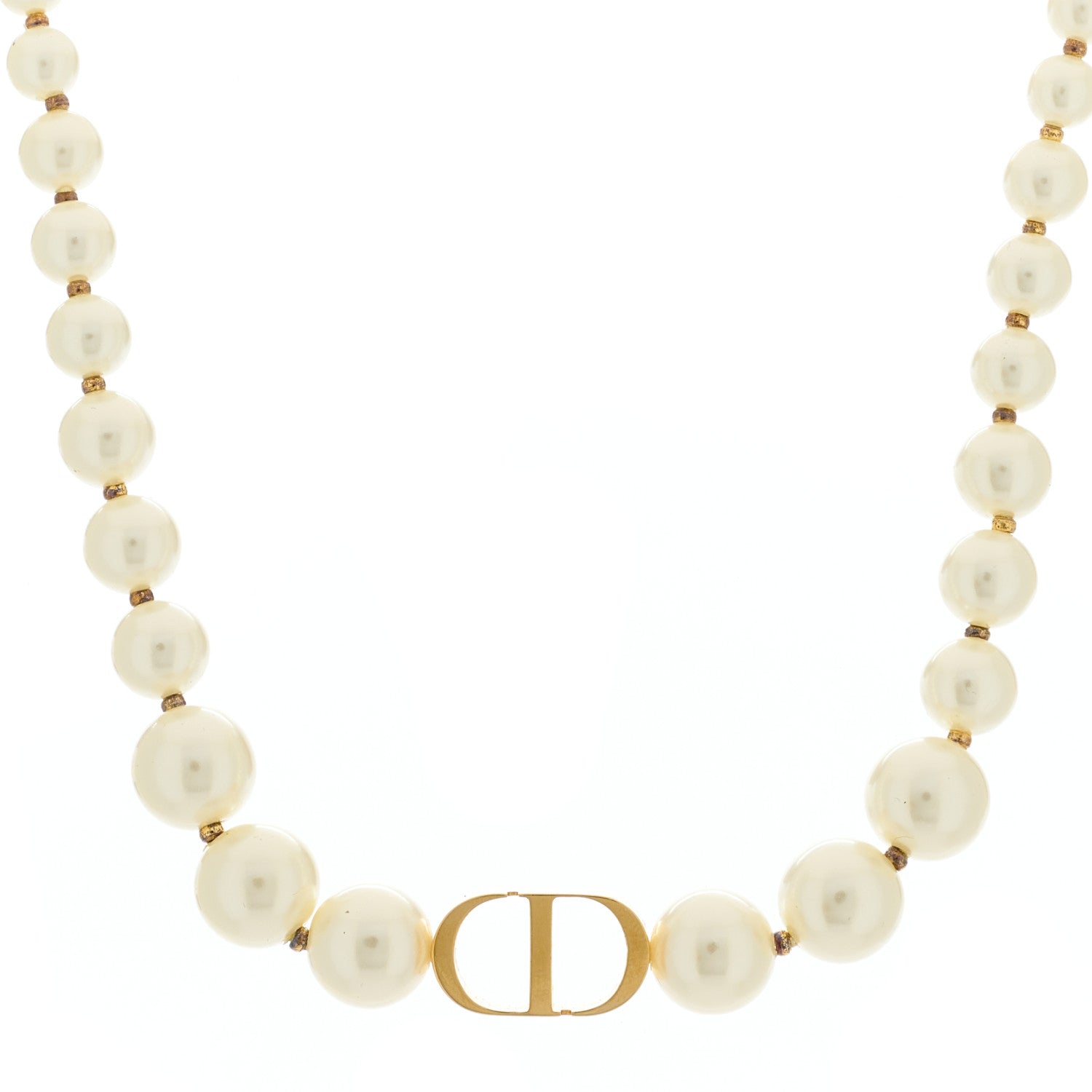 Christian Dior Pearl 30 Montaigne Choker Necklace Gold 1 of 6