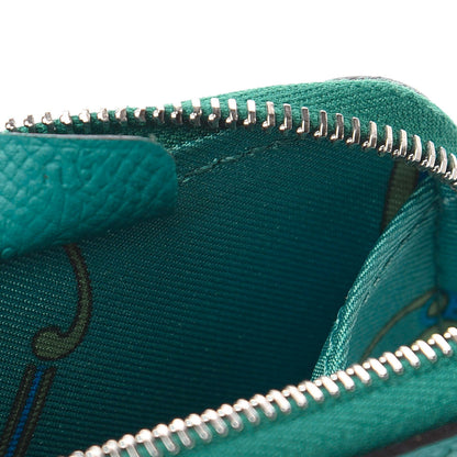 Hermes Epsom Silk'in Coin Purse Bleu Paon 6 of 8