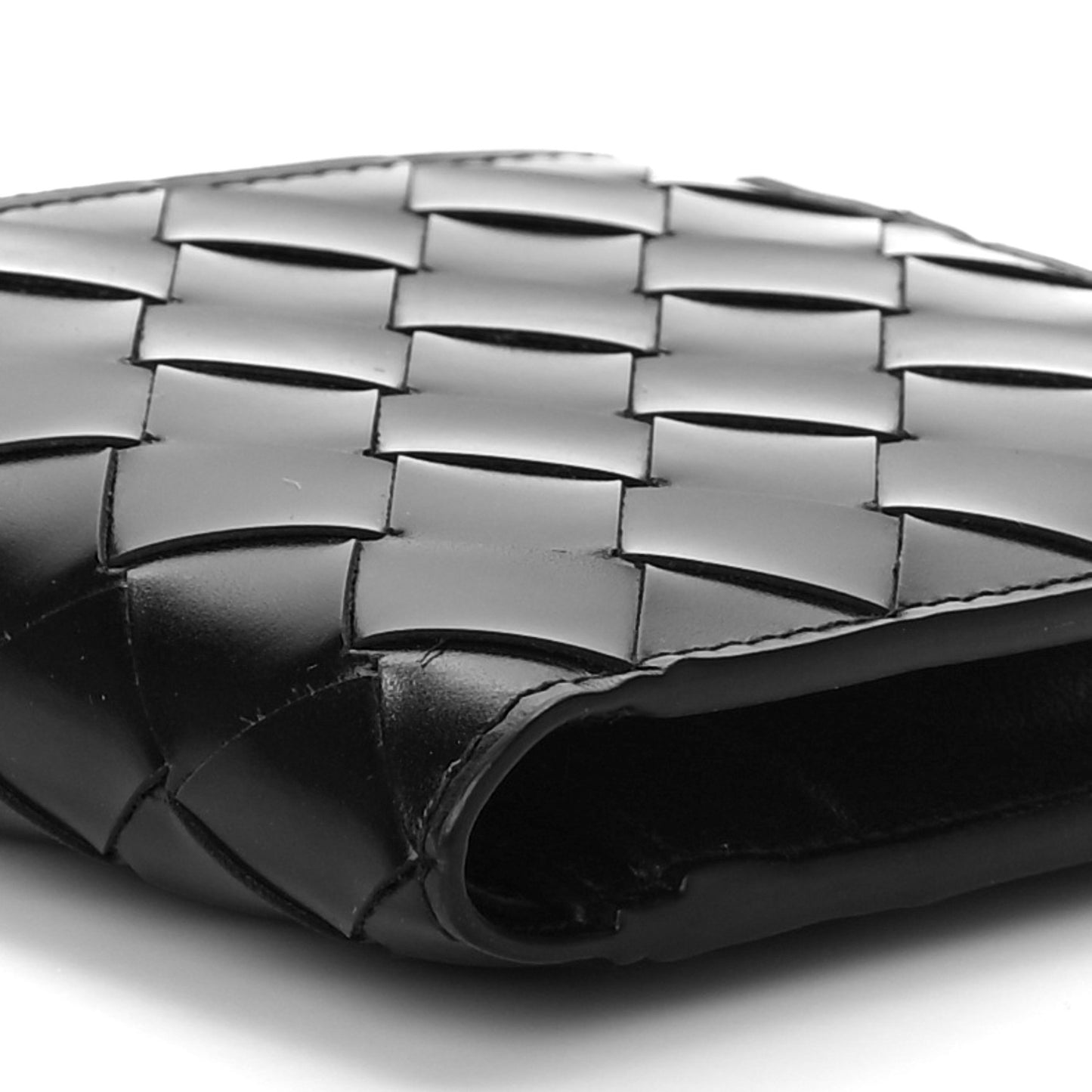Nappa Maxi Intrecciato Bi-Fold Wallet Black