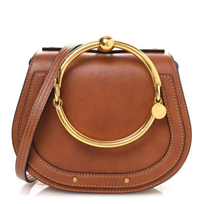 Chloe Calfskin Suede Small Nile Bracelet Bag Caramel 8 of 14