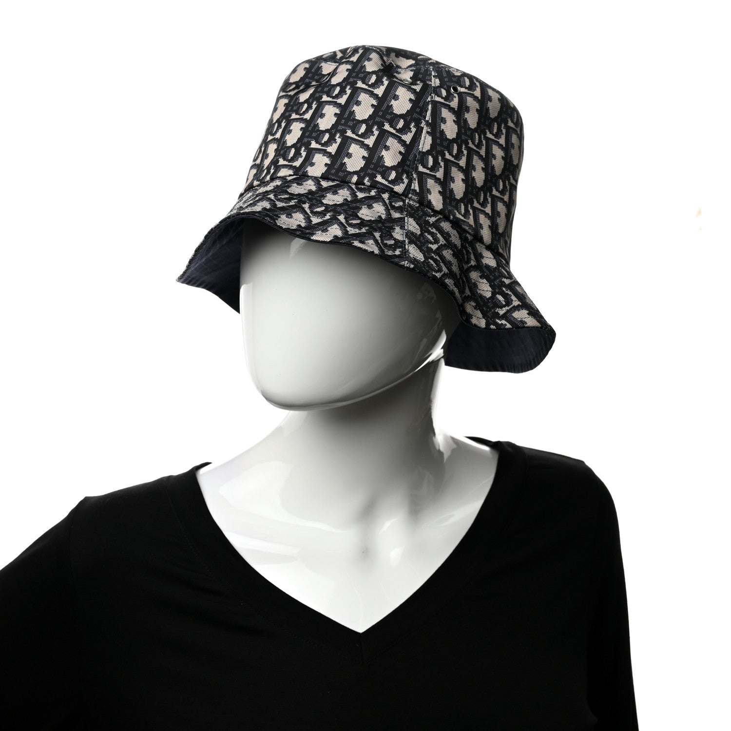 Christian Dior Oblique Reversible Teddy-D Brim Bucket Hat Blue 2 of 13