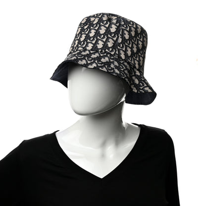 Christian Dior Oblique Reversible Teddy-D Brim Bucket Hat Blue 2 of 13