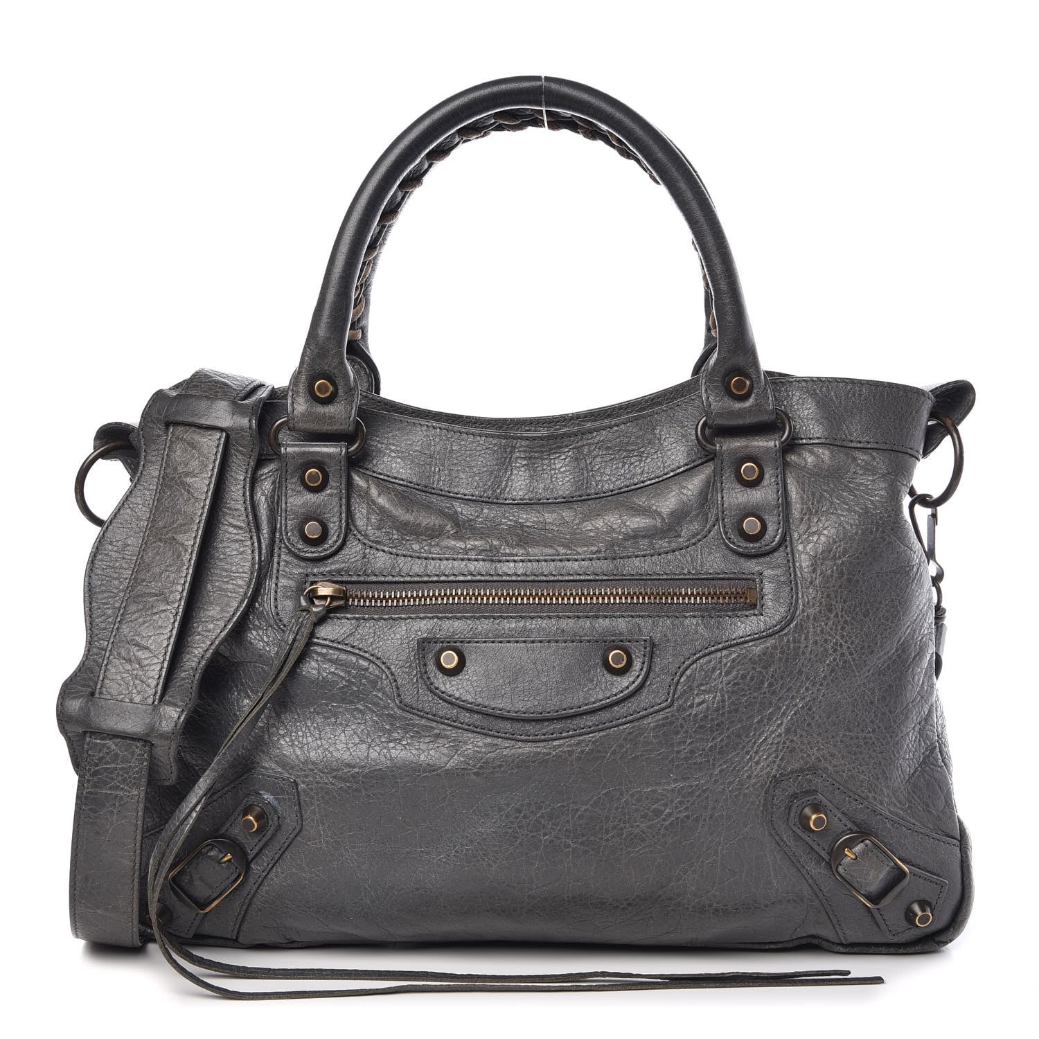 Balenciaga Agneau Classic Hardware Town Gris Tarmac 1 of 13