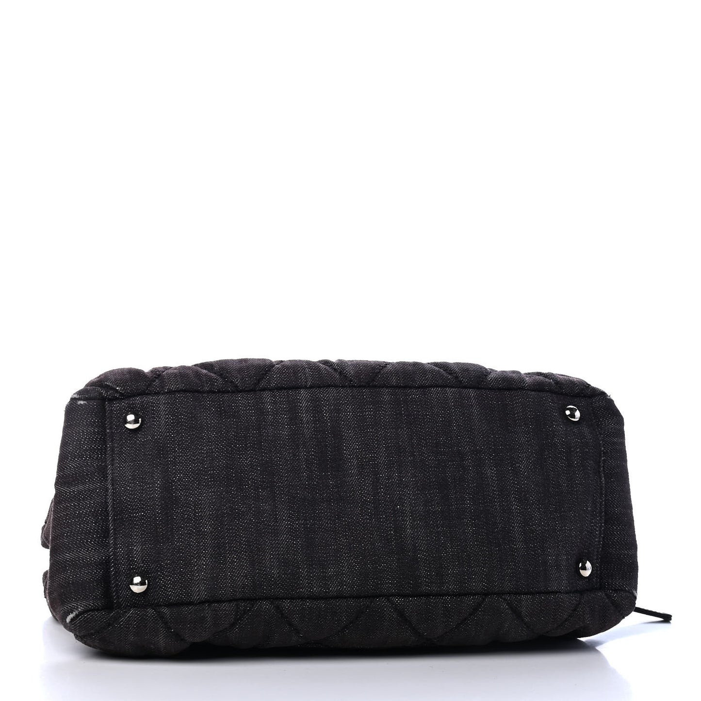 Denim Quilted Timeless Tote Black