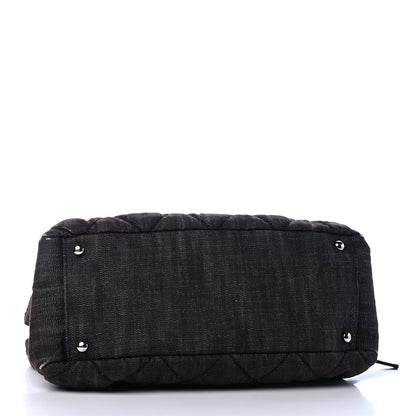 Chanel Denim Quilted Timeless Tote Black 2 of 5