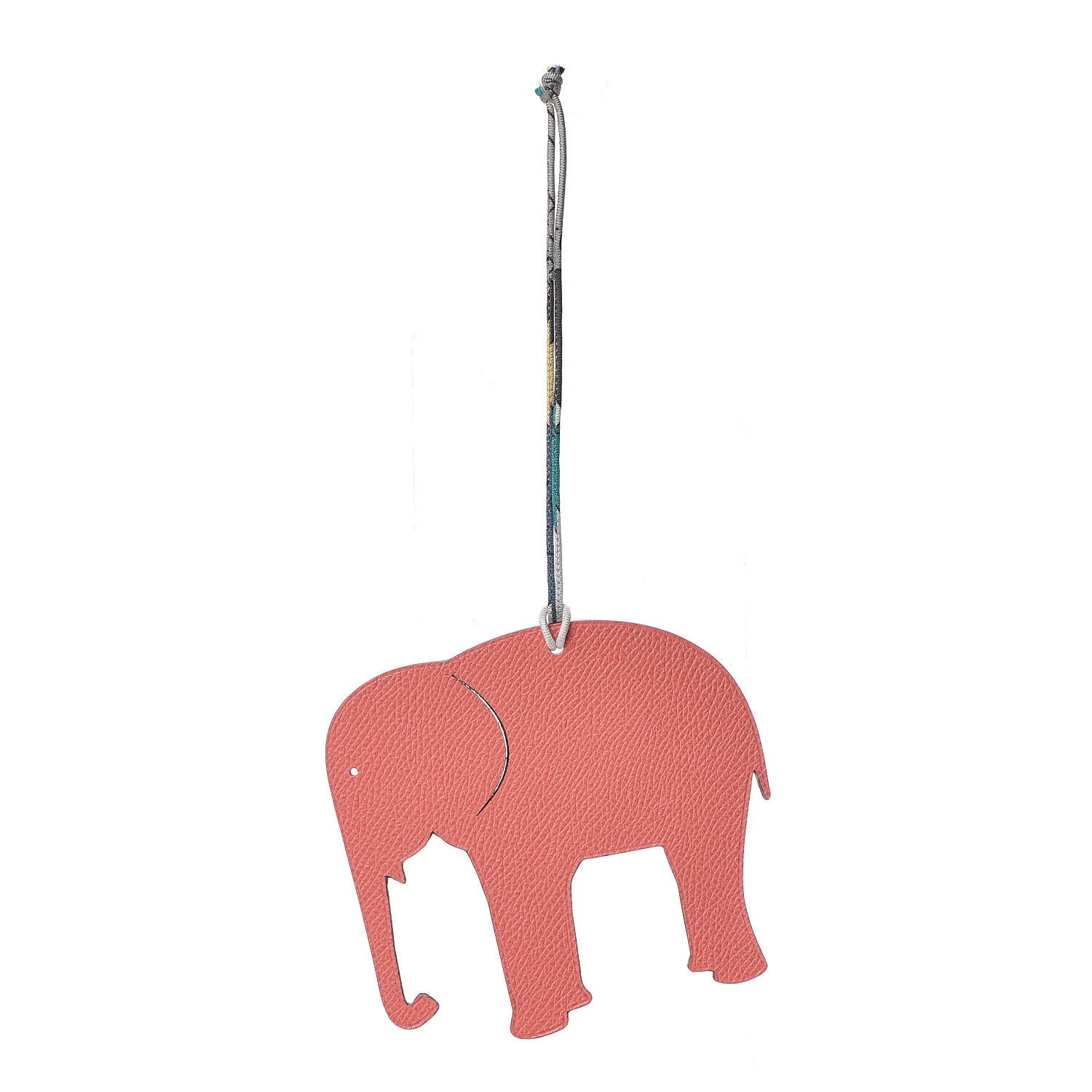 Hermes Epsom Togo Petit H Elephant Bag Charm Rose Jaipur Gris Tourterelle 1 of 4