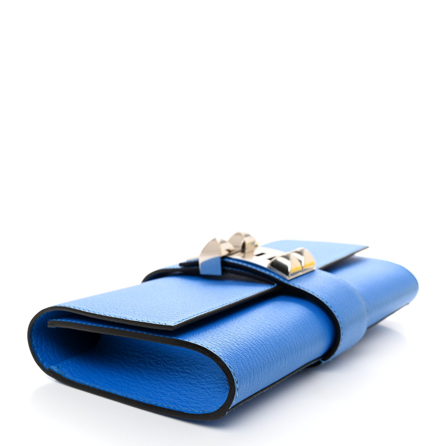 Hermes Chevre Mysore Medor 23 Clutch Bleu Hydra 4 of 7