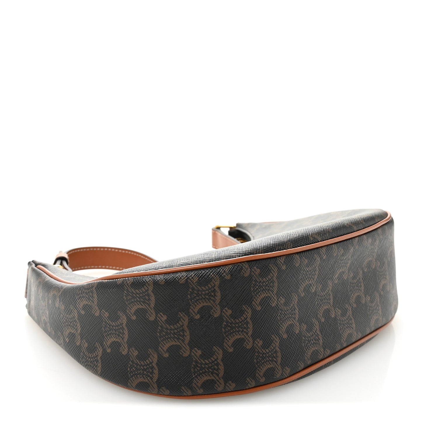 Triomphe Canvas Calfskin Ava Shoulder Bag Tan