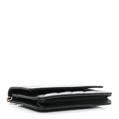 Chanel Caviar Quilted Wallet On Chain WOC Black 4 of 12