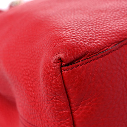 Gucci Pebbled Calfskin Medium Soho Chain Shoulder Bag Tabasco Red 10 of 17
