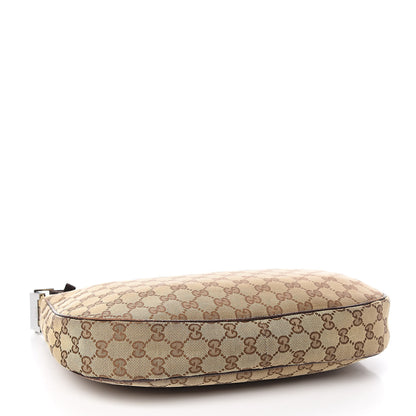 Gucci Monogram Medium Half Moon Hobo Dark Brown 4 of 13