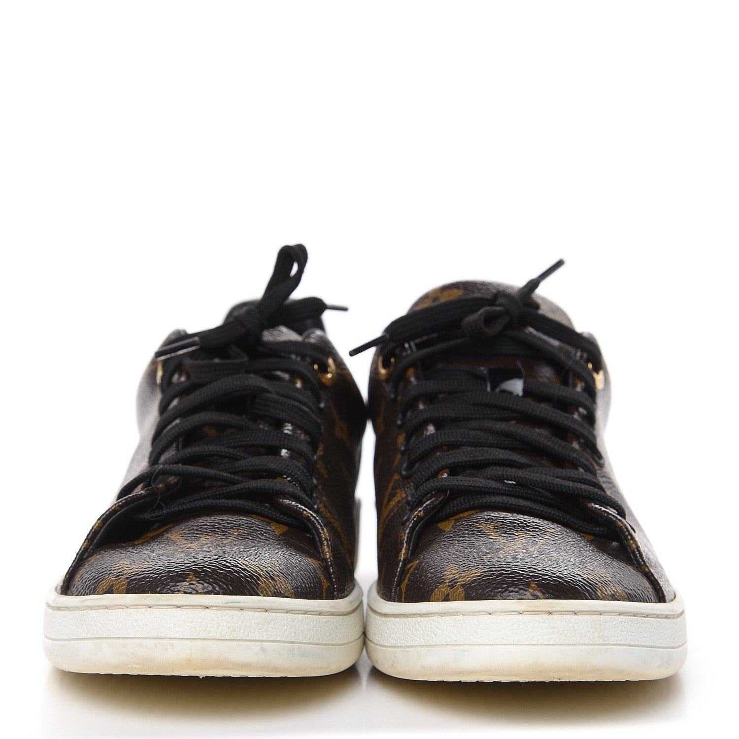 Louis Vuitton Patent Monogram Frontrow Sneakers 39 2 of 12