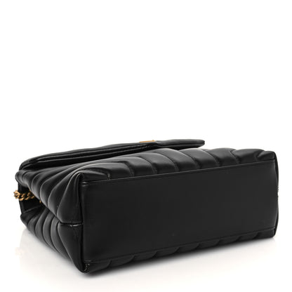 Saint Laurent Calfskin Y Quilted Monogram Small Loulou Chain Satchel Black 4 of 7