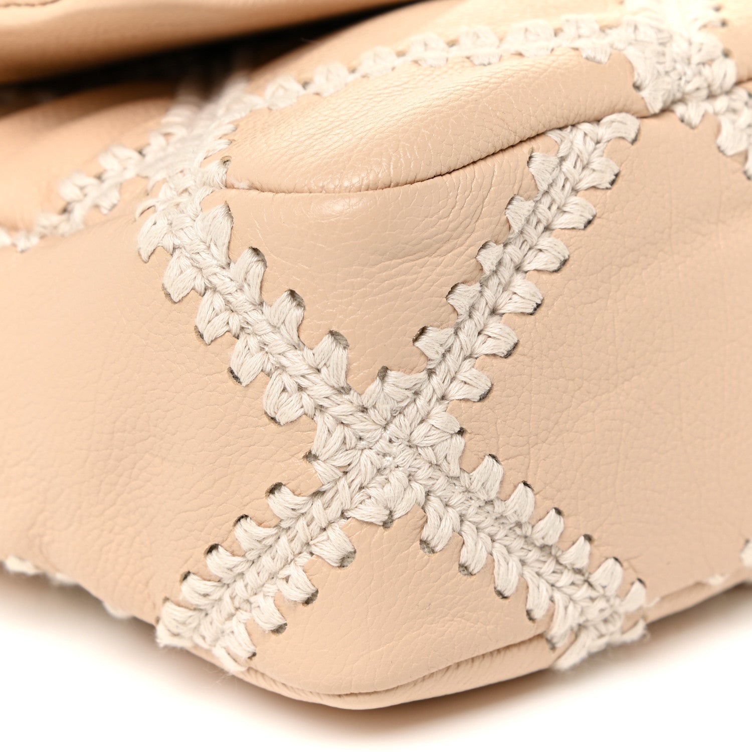 Chanel Calfskin Crochet Medium Chanel 19 Flap Beige 8 of 15