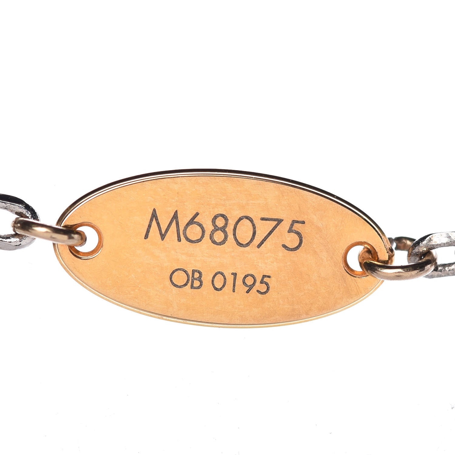 Louis Vuitton Logomania Sautoir Necklace Silver Gold 5 of 6