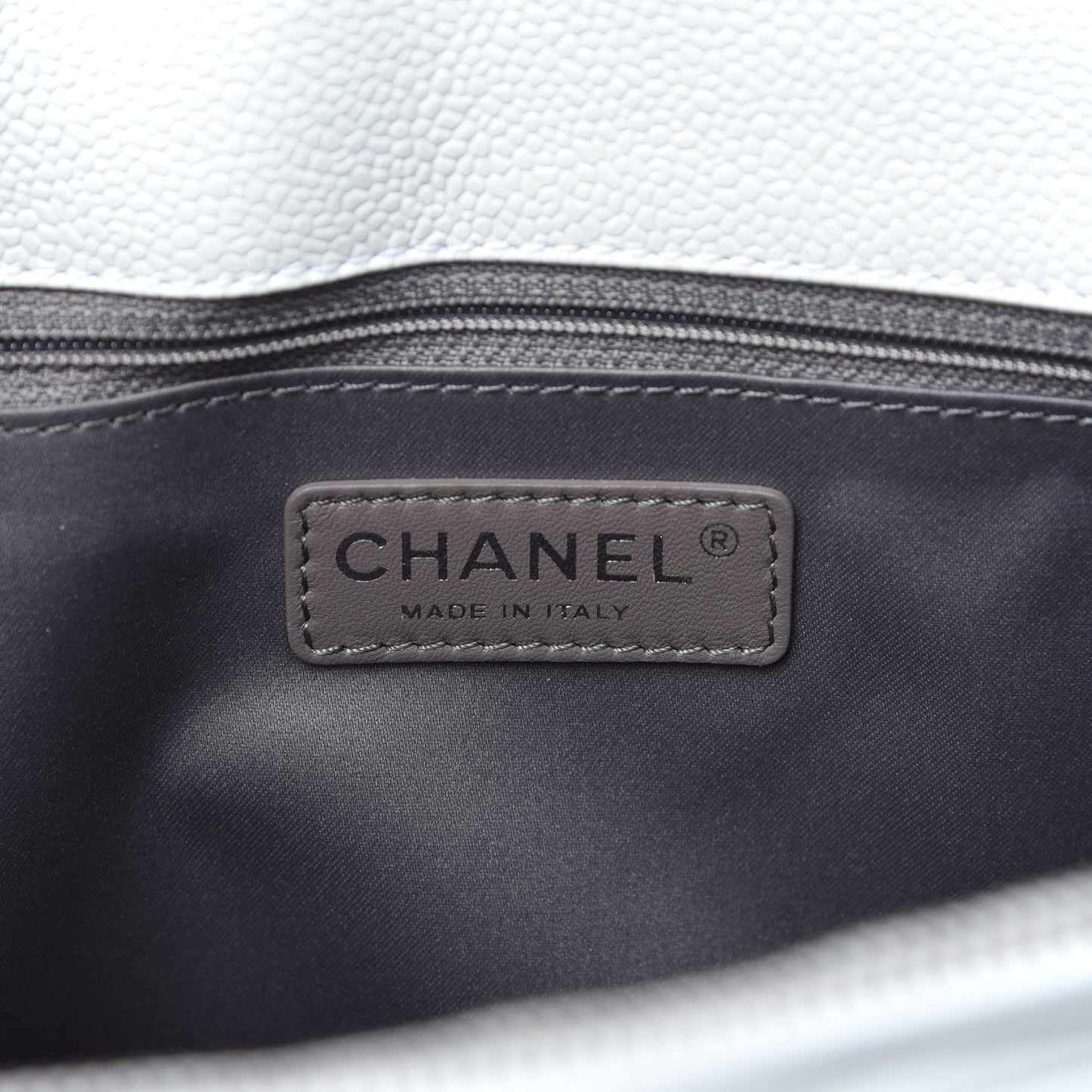 Caviar Quilted Grand Shopping Tote GST White