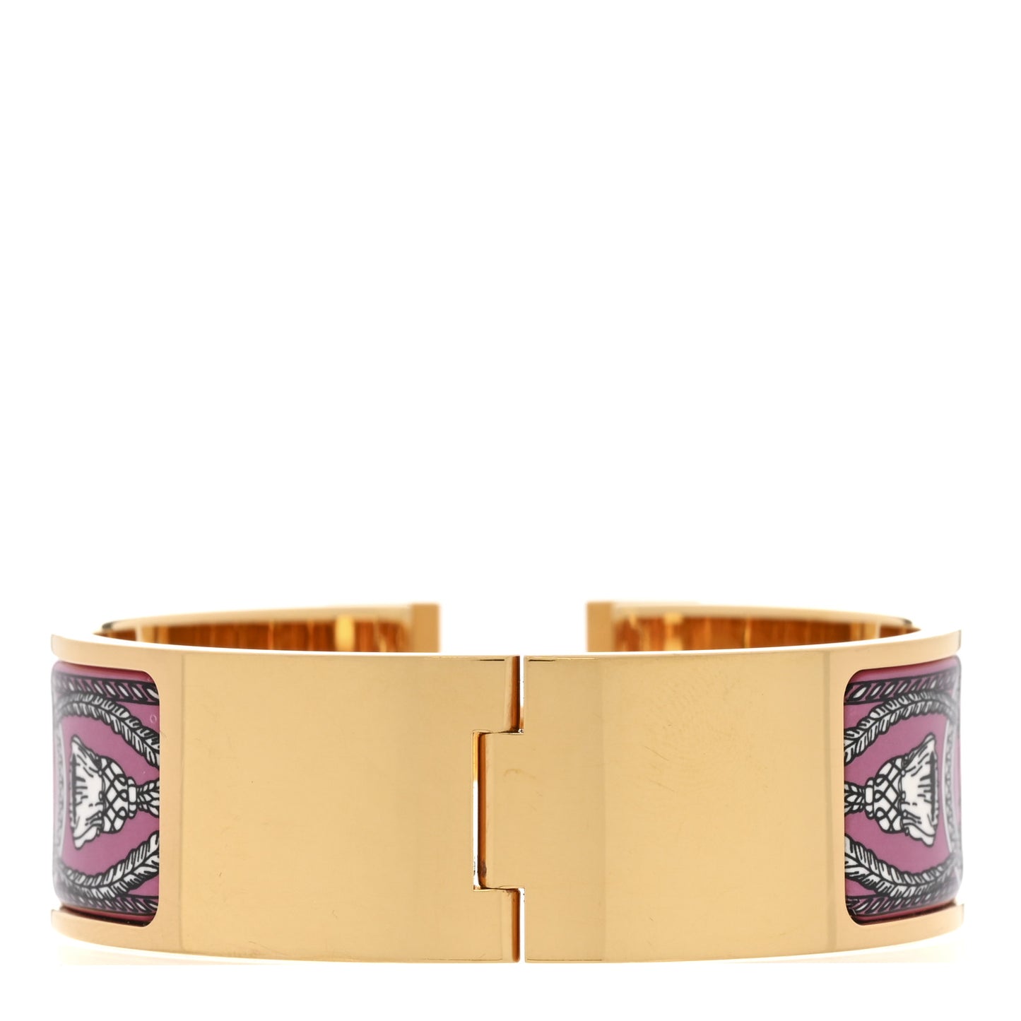 Enamel Printed Wide Grand Apparat Clic Clac H Bracelet PM Crepuscule Violet