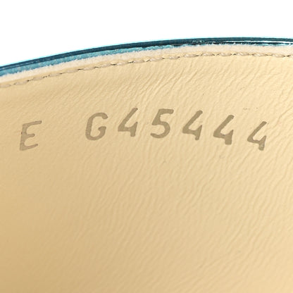 Chanel Laminated Calfskin Wedge Mules 39 Blue Purple 8 of 11