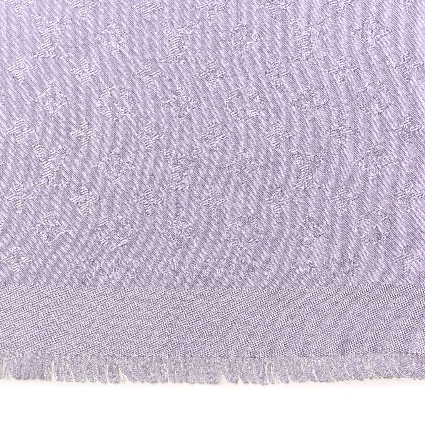 Silk Wool Monogram Shawl Mauve