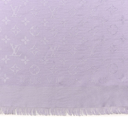 Louis Vuitton Silk Wool Monogram Shawl Mauve 4 of 4