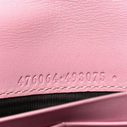 Gucci Calfskin Queen Margaret Flap Wallet Sugar Pink Hibiscus Red Mystic White 6 of 7