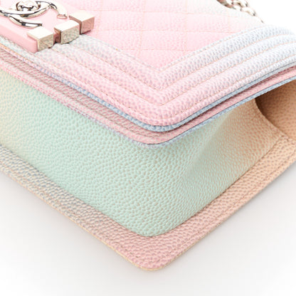 Chanel Caviar Quilted Small Cuba Rainbow Boy Flap Multicolor 10 of 11