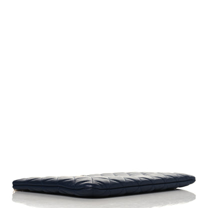 Chanel Lambskin Quilted Medium Casino Beauty CC Cosmetic Case Navy 4 of 8
