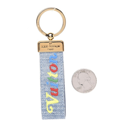 Louis Vuitton Denim New Wave Dragonne Key Holder 2 of 4