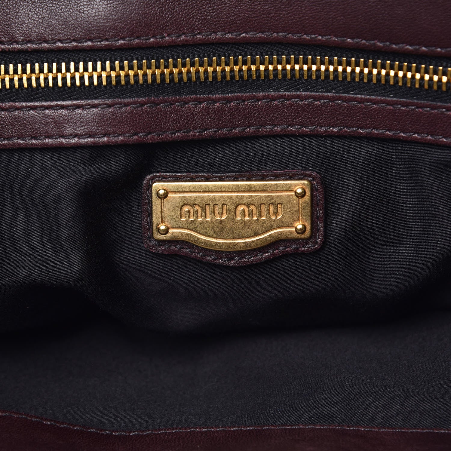 Miu Miu Nappa Matelasse Shopping Tote Prugna 6 of 11