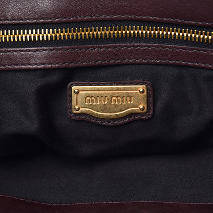 Miu Miu Nappa Matelasse Shopping Tote Prugna 6 of 11