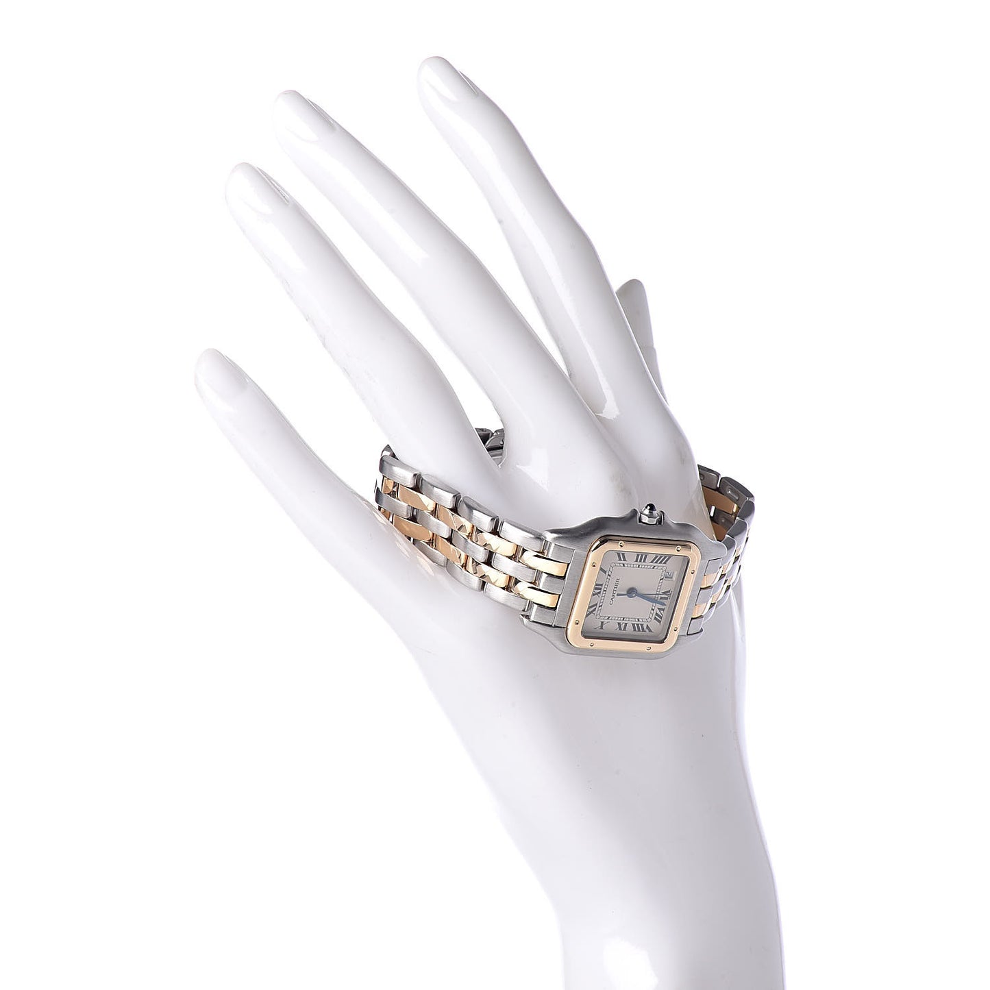Stainless Steel 18K Yellow Gold 27mm Panthere Quartz Watch