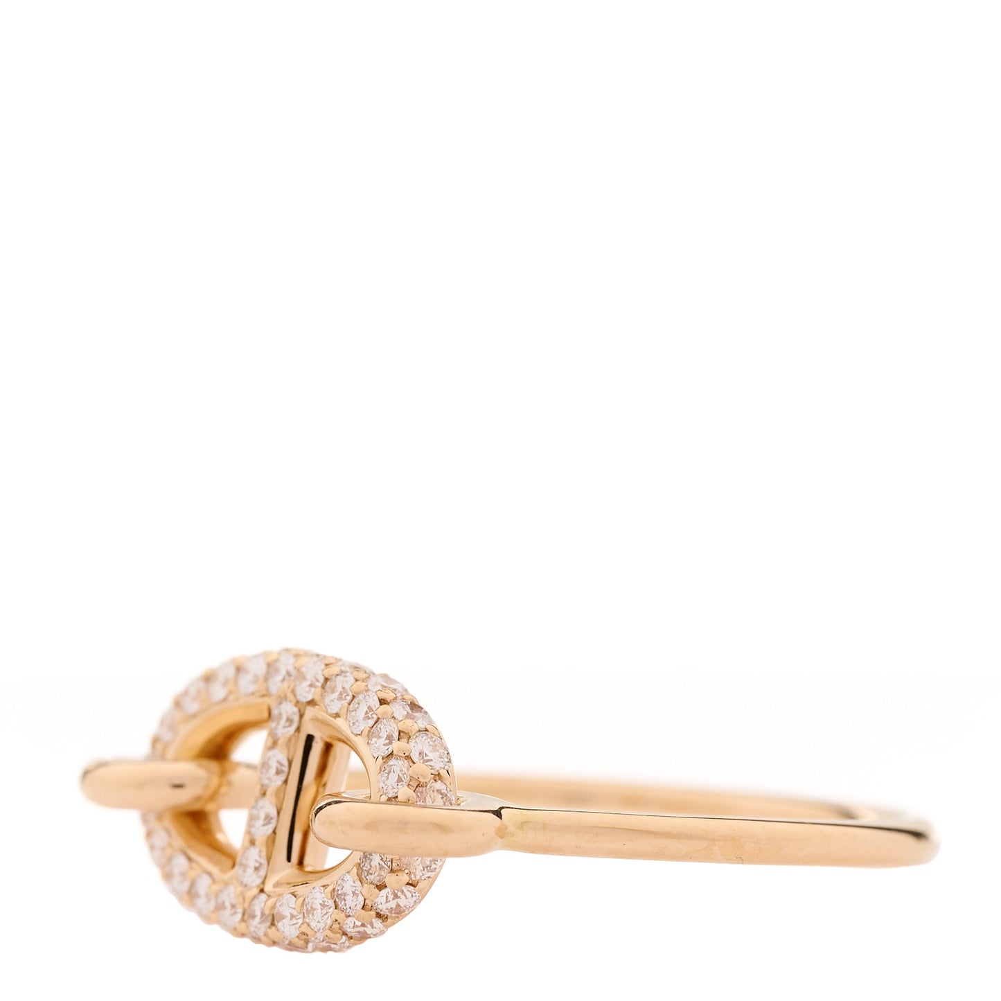 18K Rose Gold Diamond Farandole Ring 58 8.5