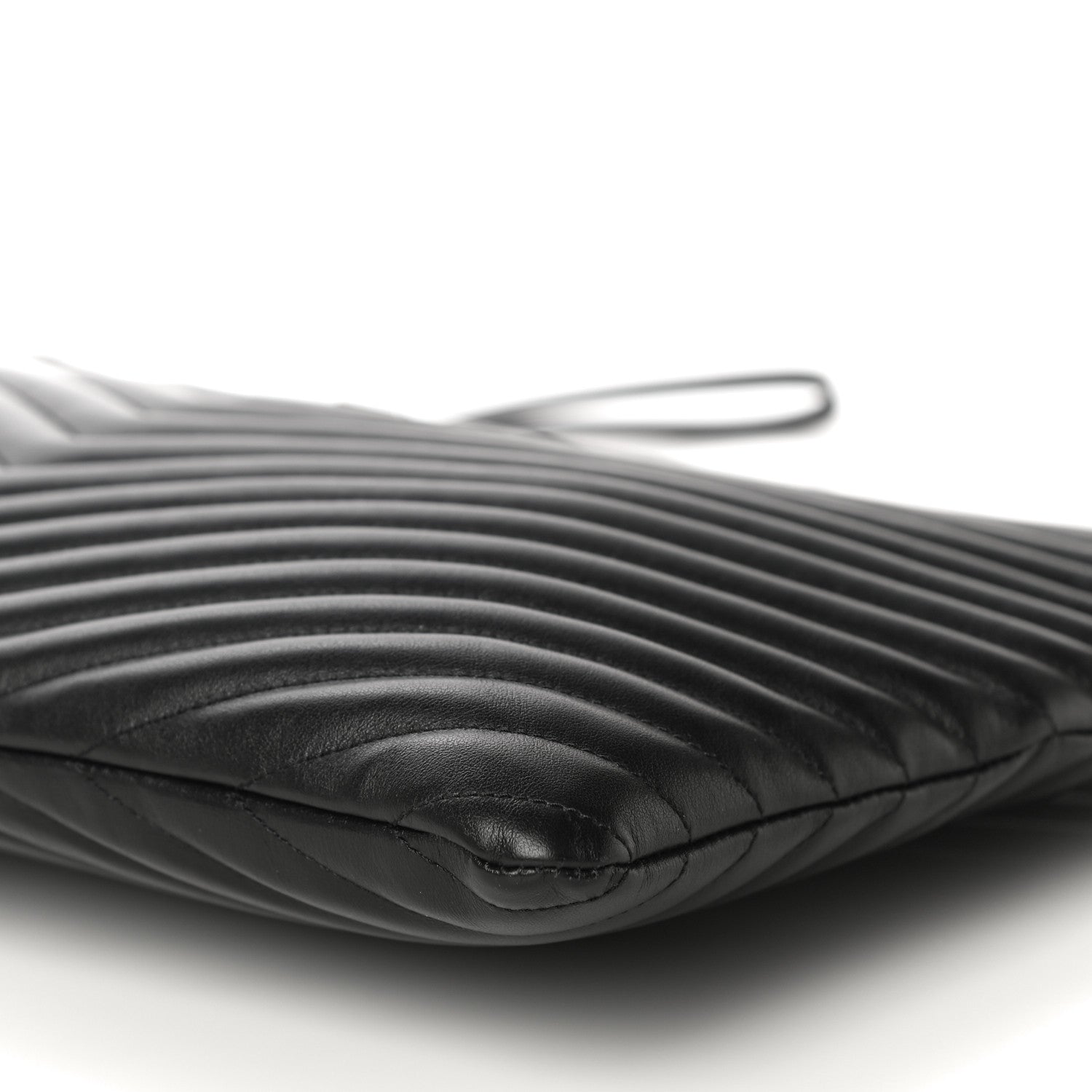 Saint Laurent Calfskin Matelasse Chevron Monogram Document Holder Black 10 of 11