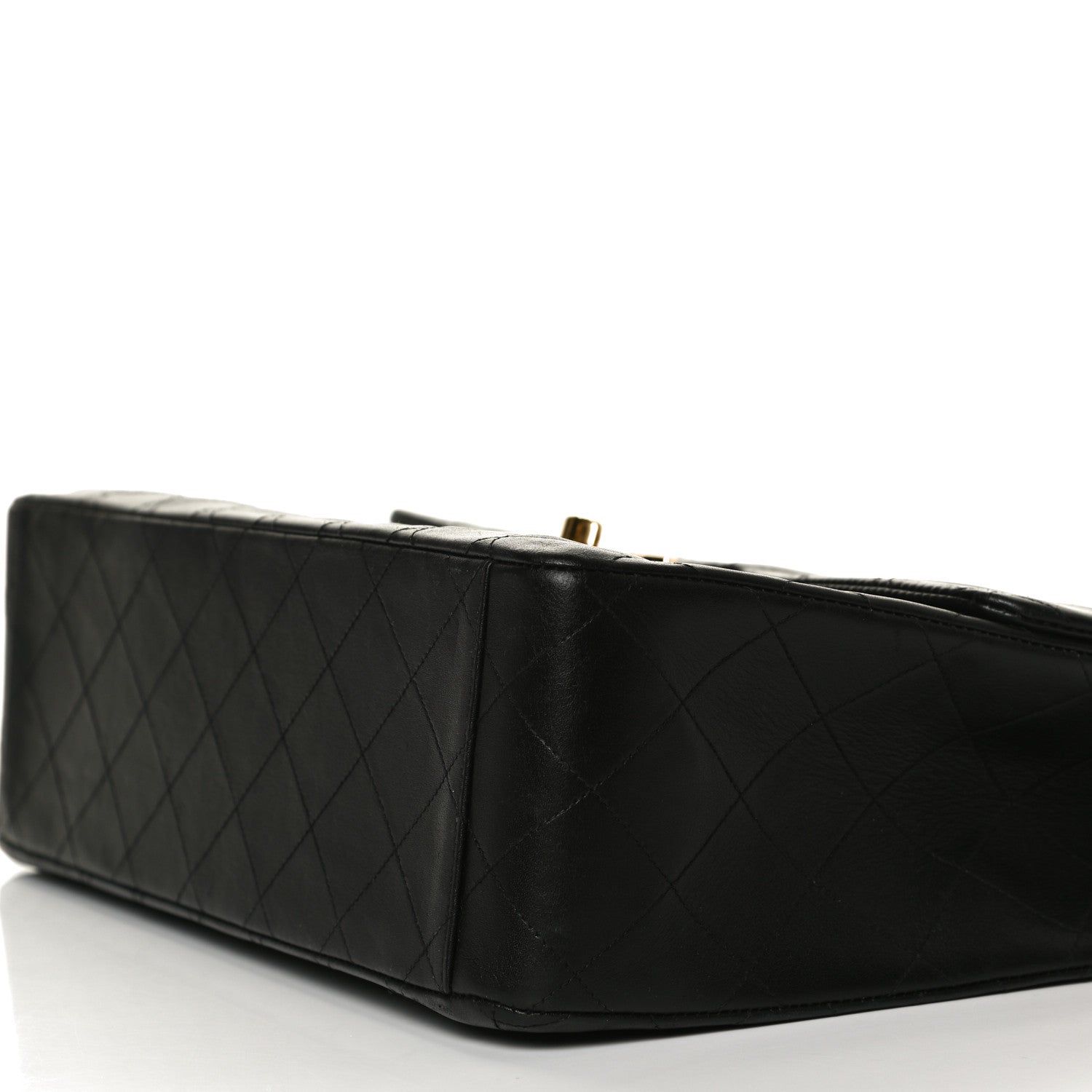 Chanel Lambskin Quilted XL Jumbo Single Flap Black 10 of 15