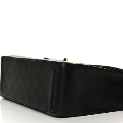 Chanel Lambskin Quilted XL Jumbo Single Flap Black 10 of 15
