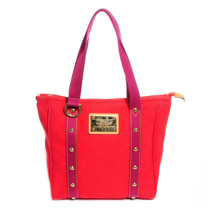 Louis Vuitton Toile Antigua Cabas MM Red Pink 1 of 7