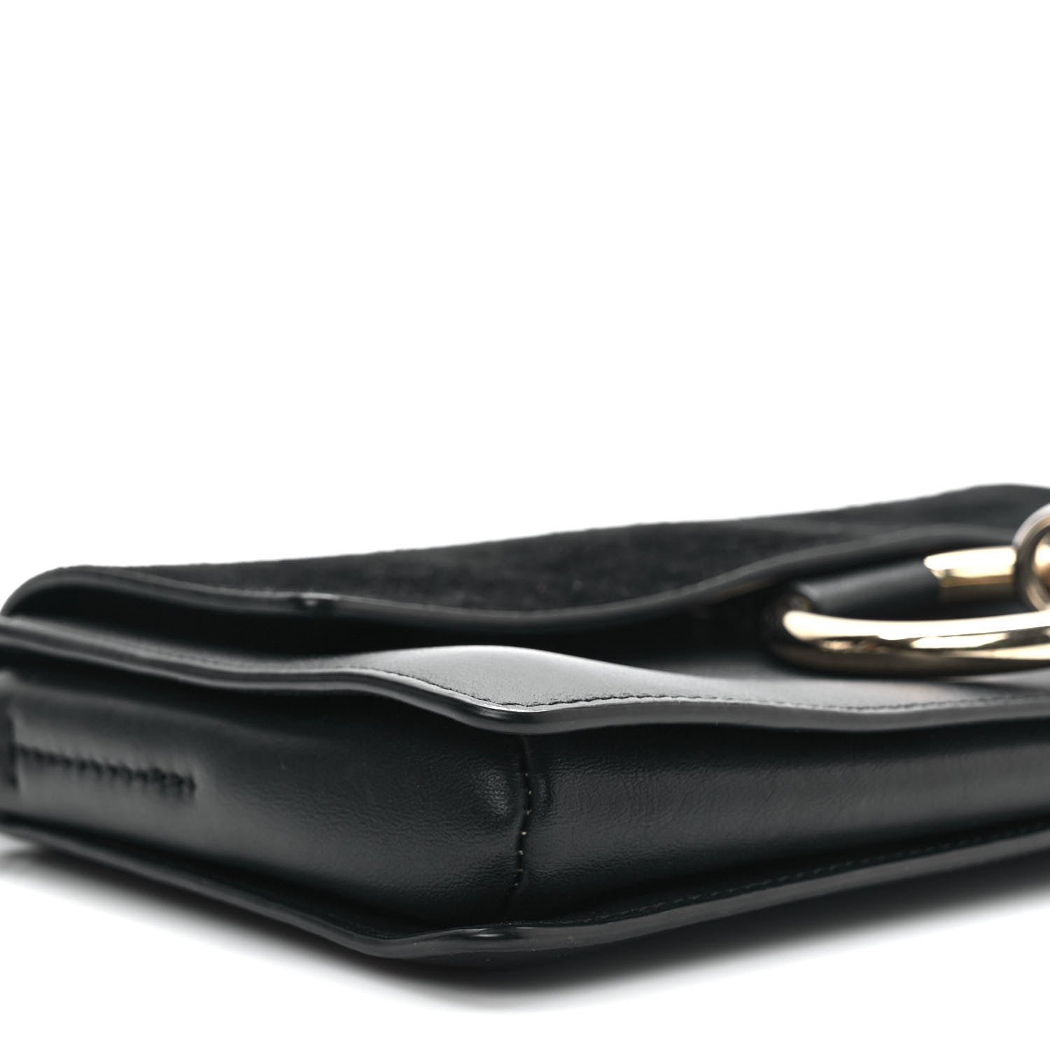 Chloe Suede Calfskin Small Faye Shoulder Bag Black 7 of 8