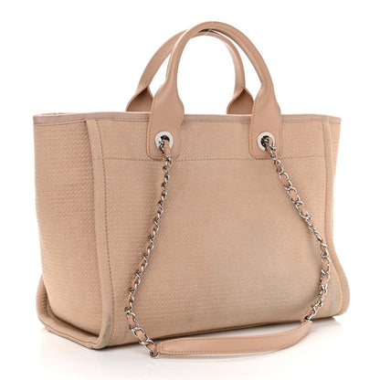 Chanel Mixed Fibers Small Deauville Tote Beige 4 of 16