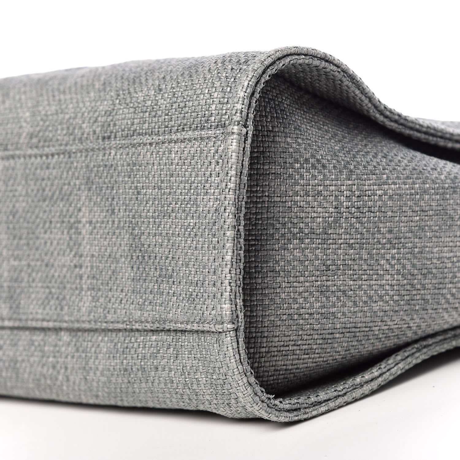 Chanel Woven Straw Raffia Small Deauville Tote Grey 9 of 10