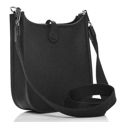 Hermes Taurillon Clemence Evelyne TPM Black 3 of 9
